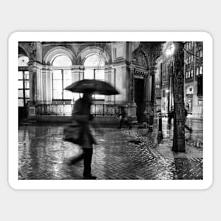 Man with umbrella Sticker